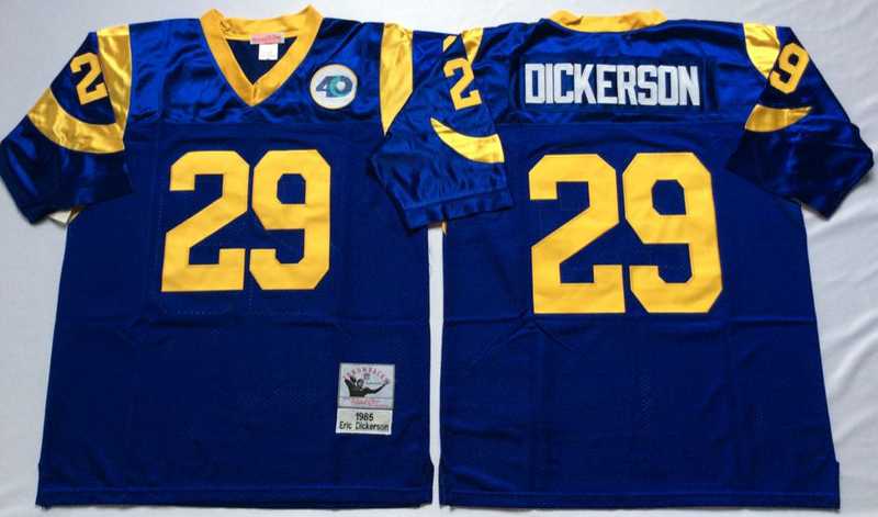Rams 29 Eric Dickerson Blue M&N Throwback Jersey->nfl m&n throwback->NFL Jersey